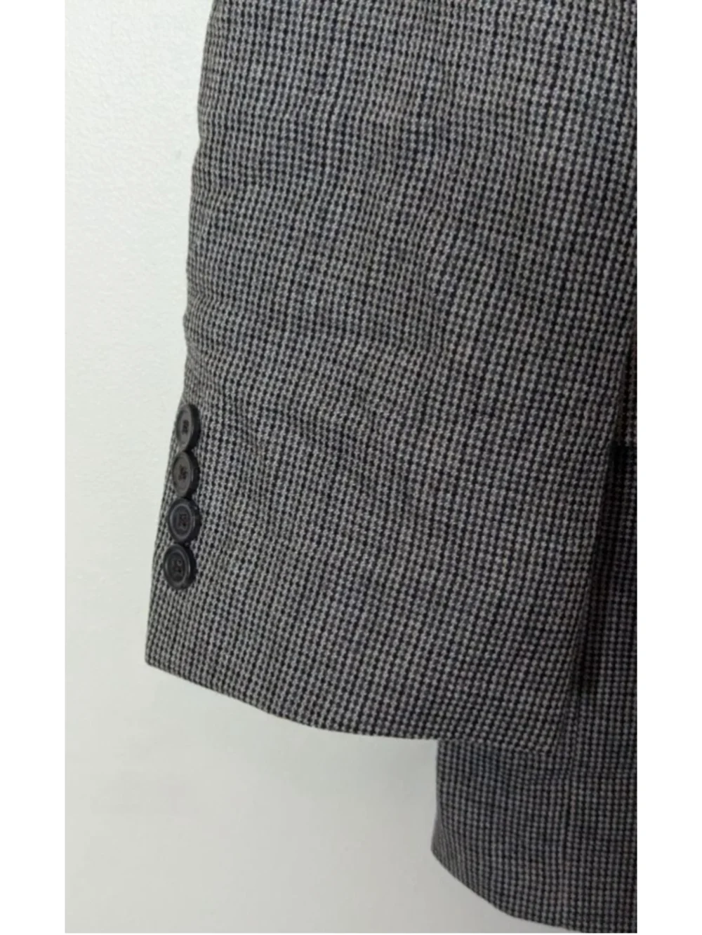 Men's LAUREN Ralph Lauren 100% Wool Gray Black Houndstooth Sport Coat 40R